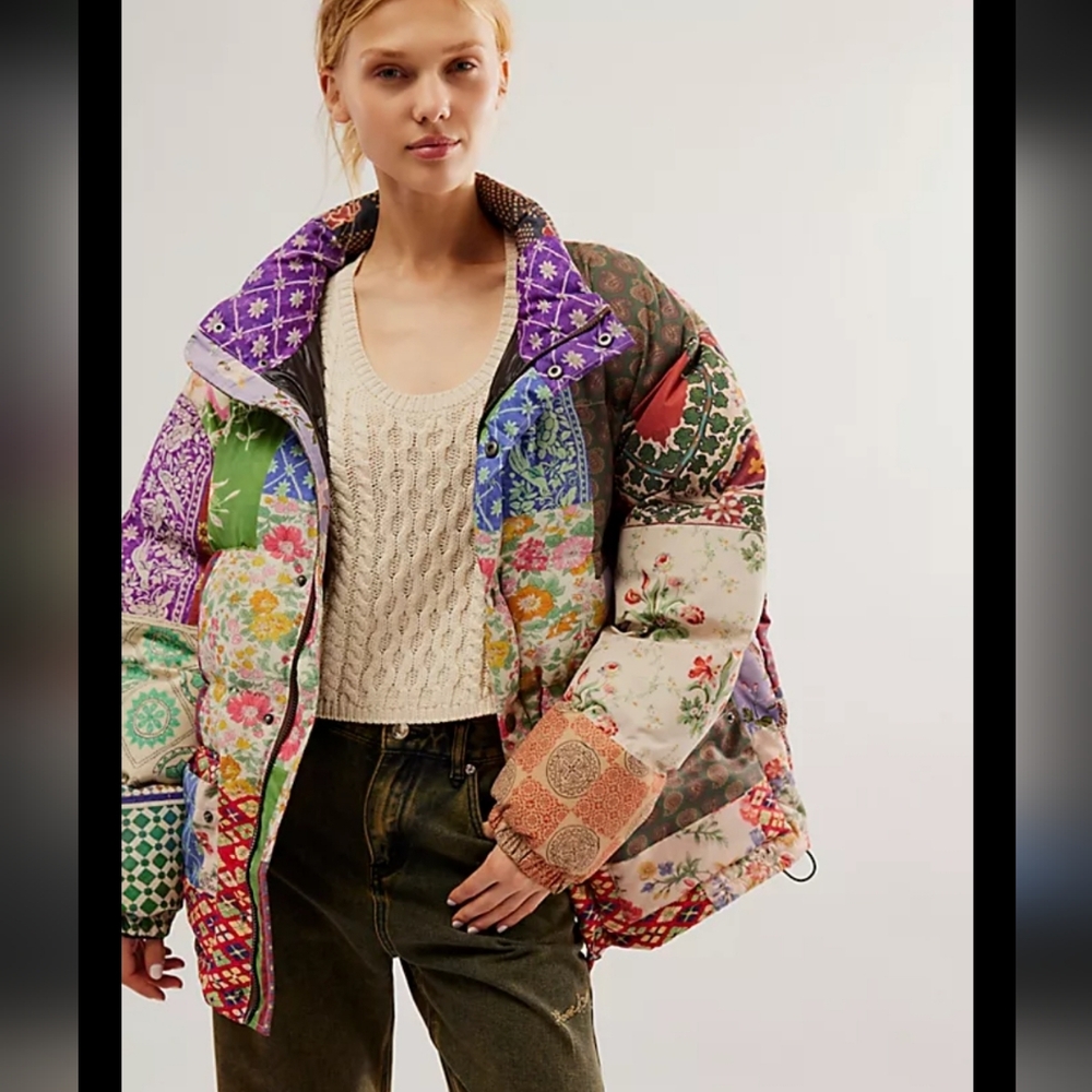 Eclectic Patchwork Multicolor Found Multi Print G… - image 1